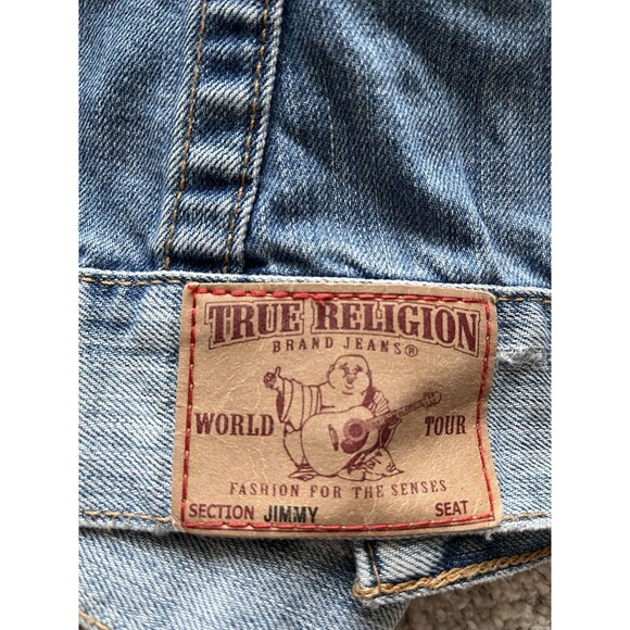 Y2K True Religion Women’s Denim Jacket Size S Style Jimmy Distressed - Picture 3 of 6